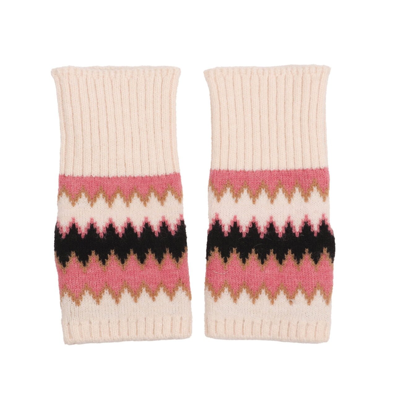 Zelly Fingerless Zigzag Gloves - Choice of Colours