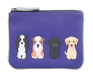 Mala Leather Best Friends Sitting Dogs Coin Purse