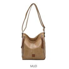 Load image into Gallery viewer, Sienna Vegan Leather Shoulder Bag with Side Zips - Choice of colours