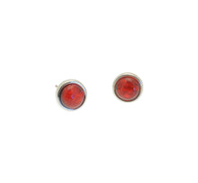 Load image into Gallery viewer, Miss Milly Red Foil Resin Stud Earrings