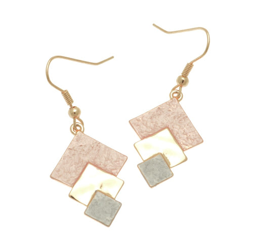 Miss Milly Coral and Heather Blue Drop Earrings