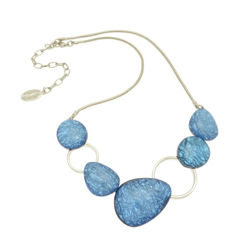 Miss Milly Blue Pebble Short Necklace