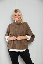 Load image into Gallery viewer, Goose Island Italian Knitted Poncho Top - Taupe