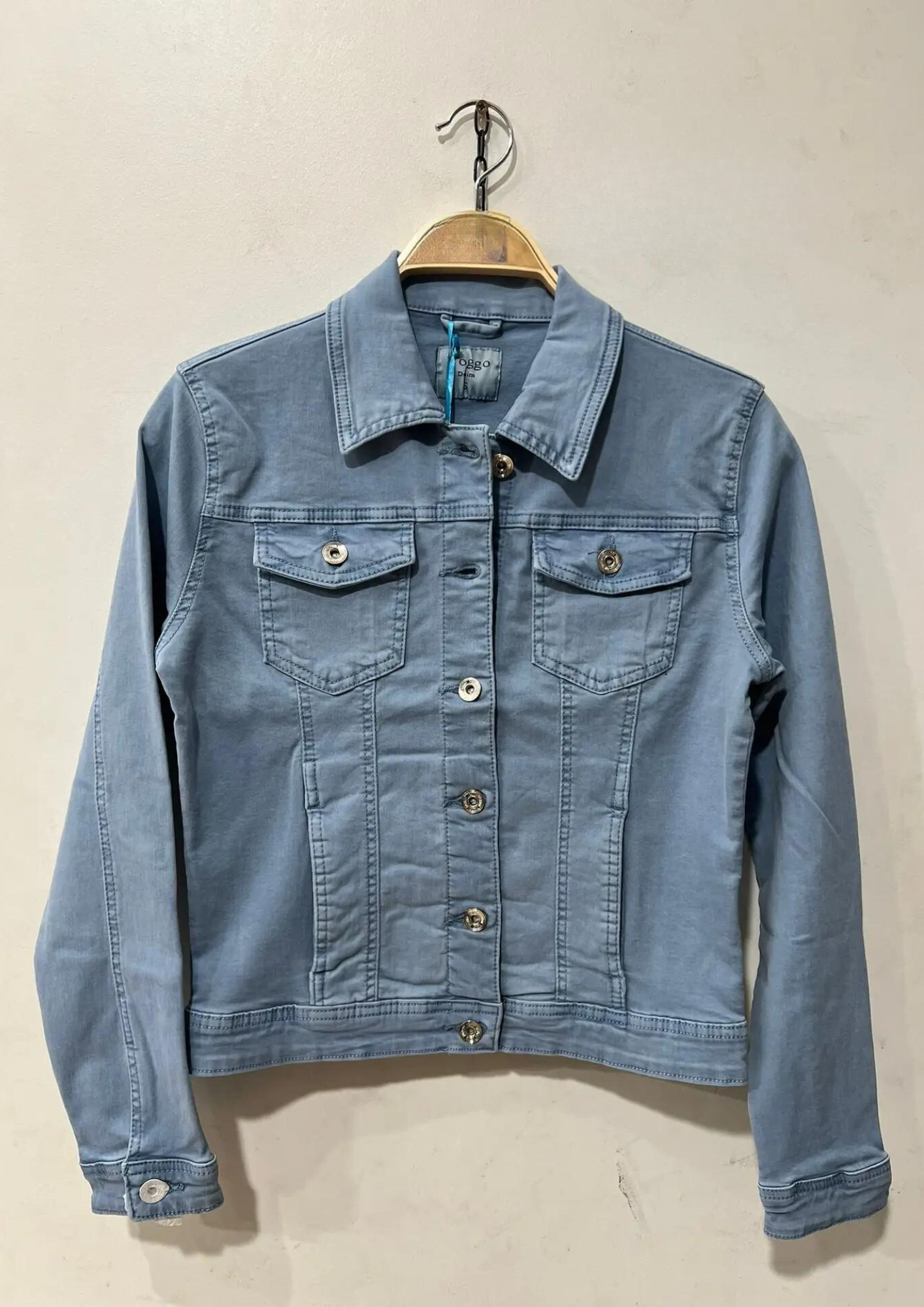 Kurt Muller Fitted Denim Jacket - Sky Blue