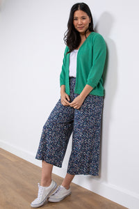 Lily & Me Evie Wide Leg Trousers Terrazzo - Navy