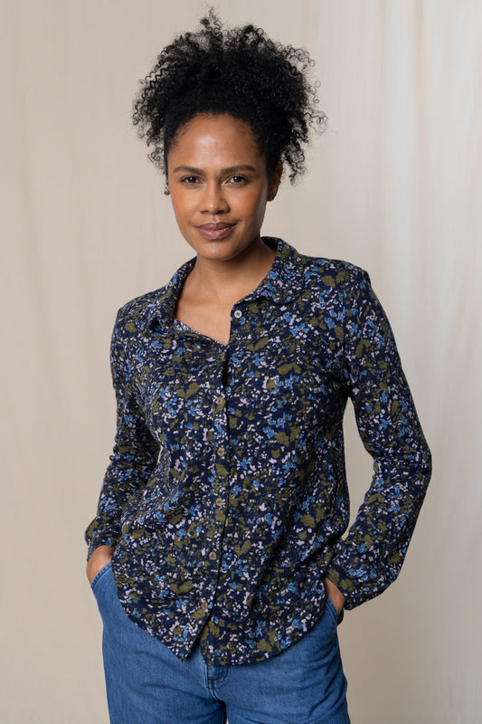 Lily & Me Bowbridge Shirt Joyce Print - Navy