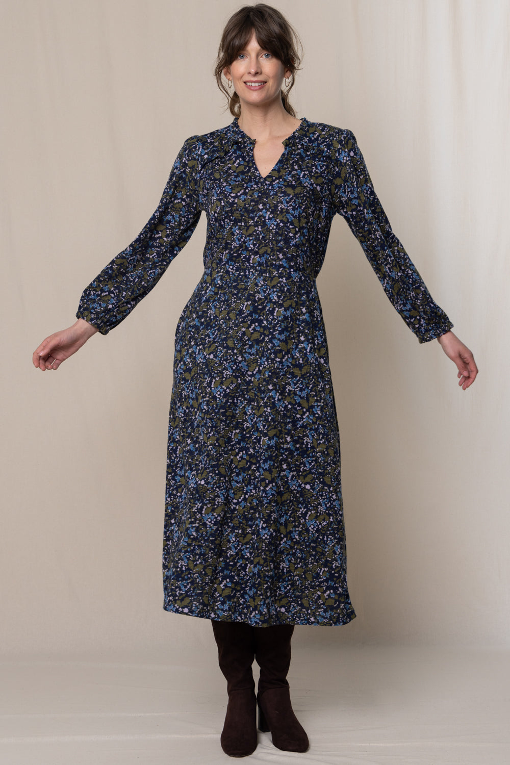 Lily & Me Braidstone Organic Jersey Dress Joyce - Navy