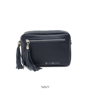 Gemma Italian Leather Camera-Style Bag with Tassels - Choice of colours