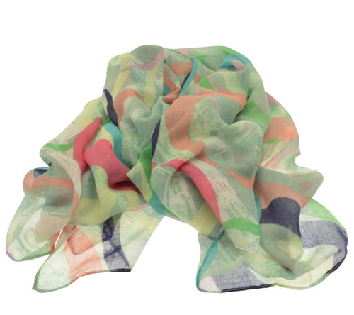 Miss Milly Green Circles Scarf