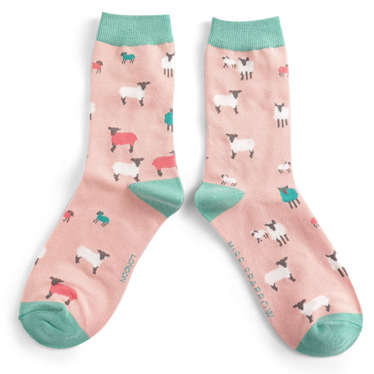 Miss Sparrow Bamboo Sheep Socks - Dusky Pink