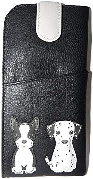 Mala Leather Best Friends Sitting Dogs Glasses Case