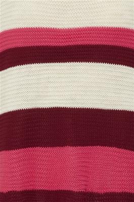 Sorbet Sandy Striped Sweater - Fuchsia & Cream