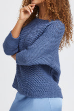 Load image into Gallery viewer, Fransa Carly Loose Knit Sweater - Denim Blue