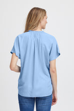 Load image into Gallery viewer, Fransa Oline Short Sleeve Blouse - Sky Blue