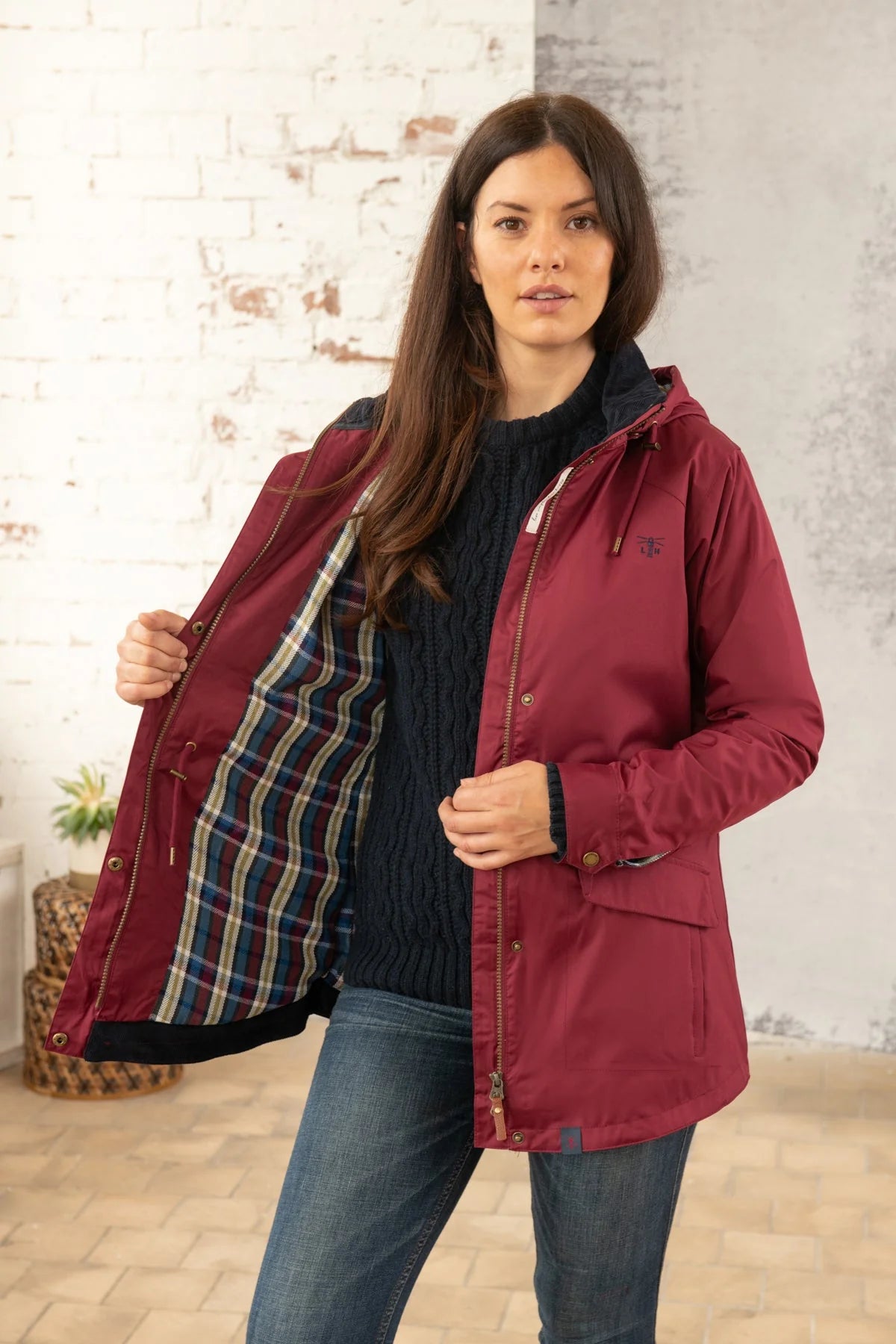 Lighthouse Kendal Rain Coat - Berry