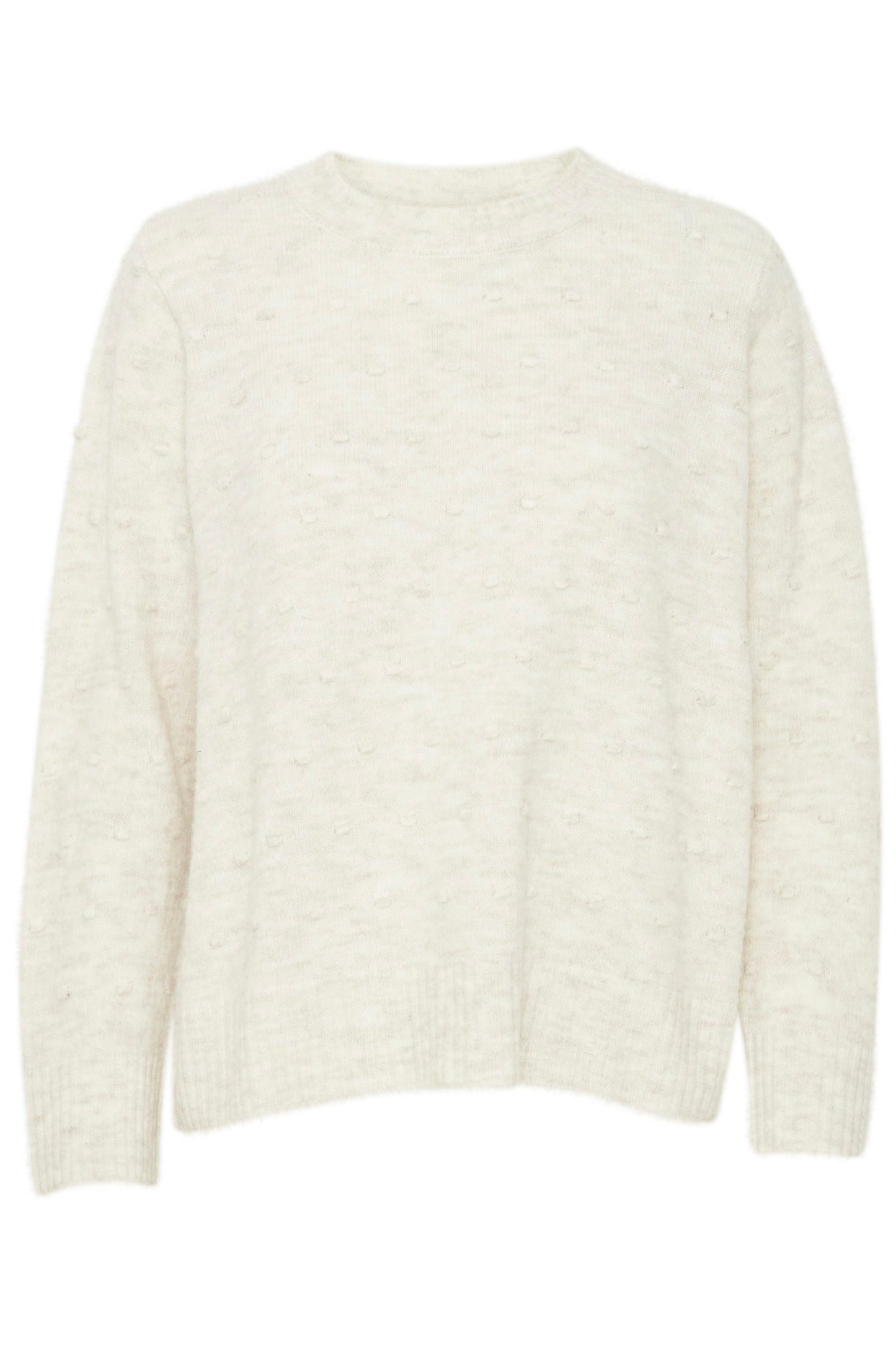 Fransa Elise Textured Sweater - Antique White