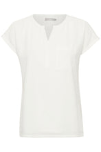Load image into Gallery viewer, Fransa Zawov Short Sleeve Blouse - Antique White
