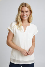 Load image into Gallery viewer, Fransa Zawov Short Sleeve Blouse - Antique White