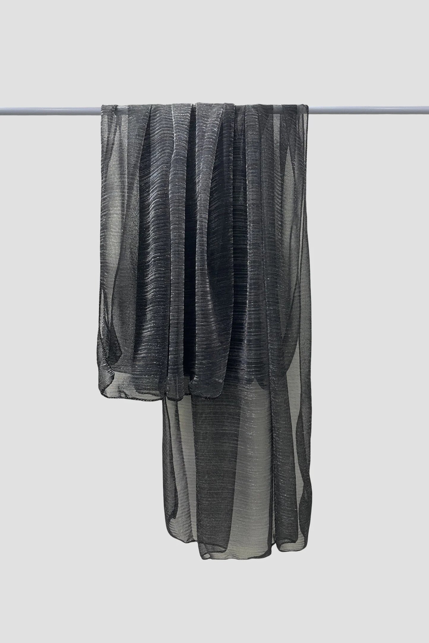 Plain Shimmery Metallic Ribbed Occasion Scarf / Shawl - Choice of colours