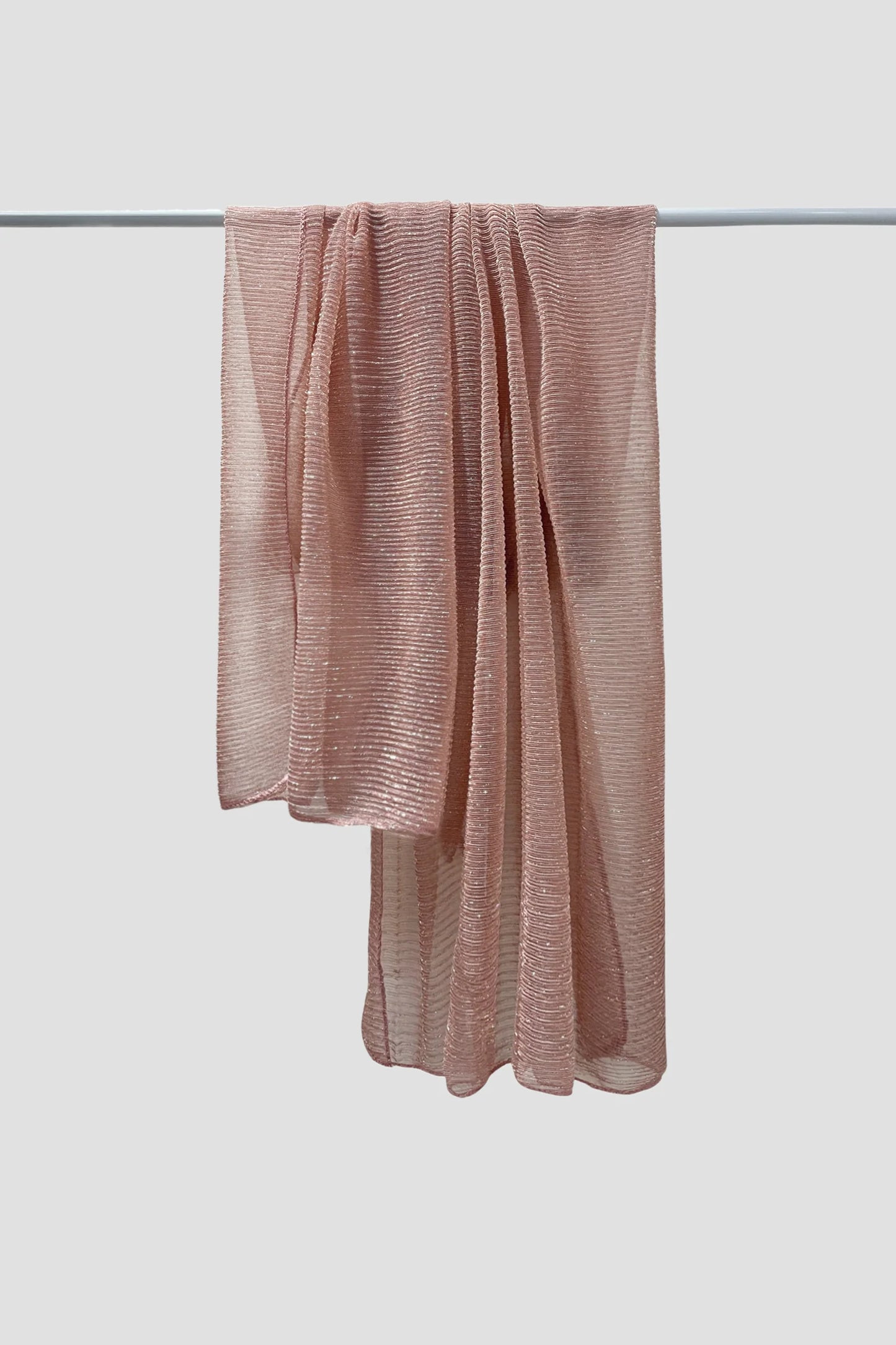 Plain Shimmery Metallic Ribbed Occasion Scarf / Shawl - Choice of colours