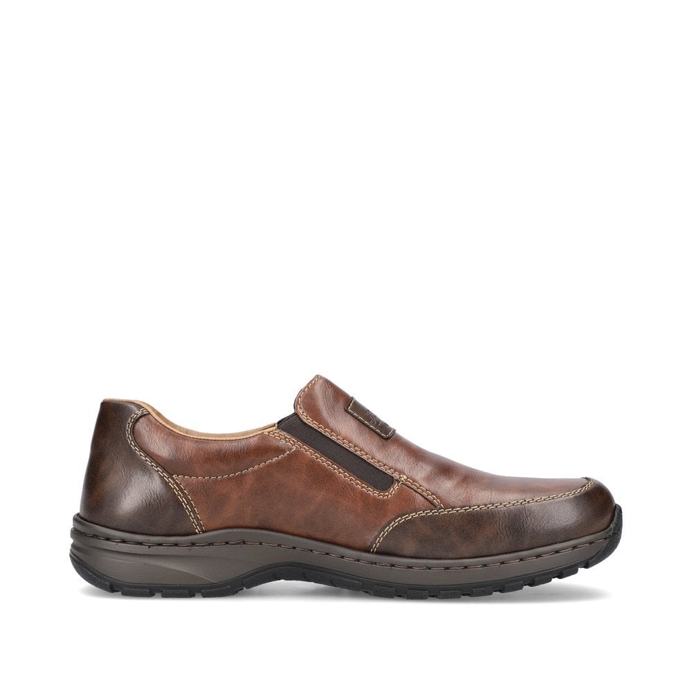 Rieker 03354 Mens Slip on Shoes - Dark Brown