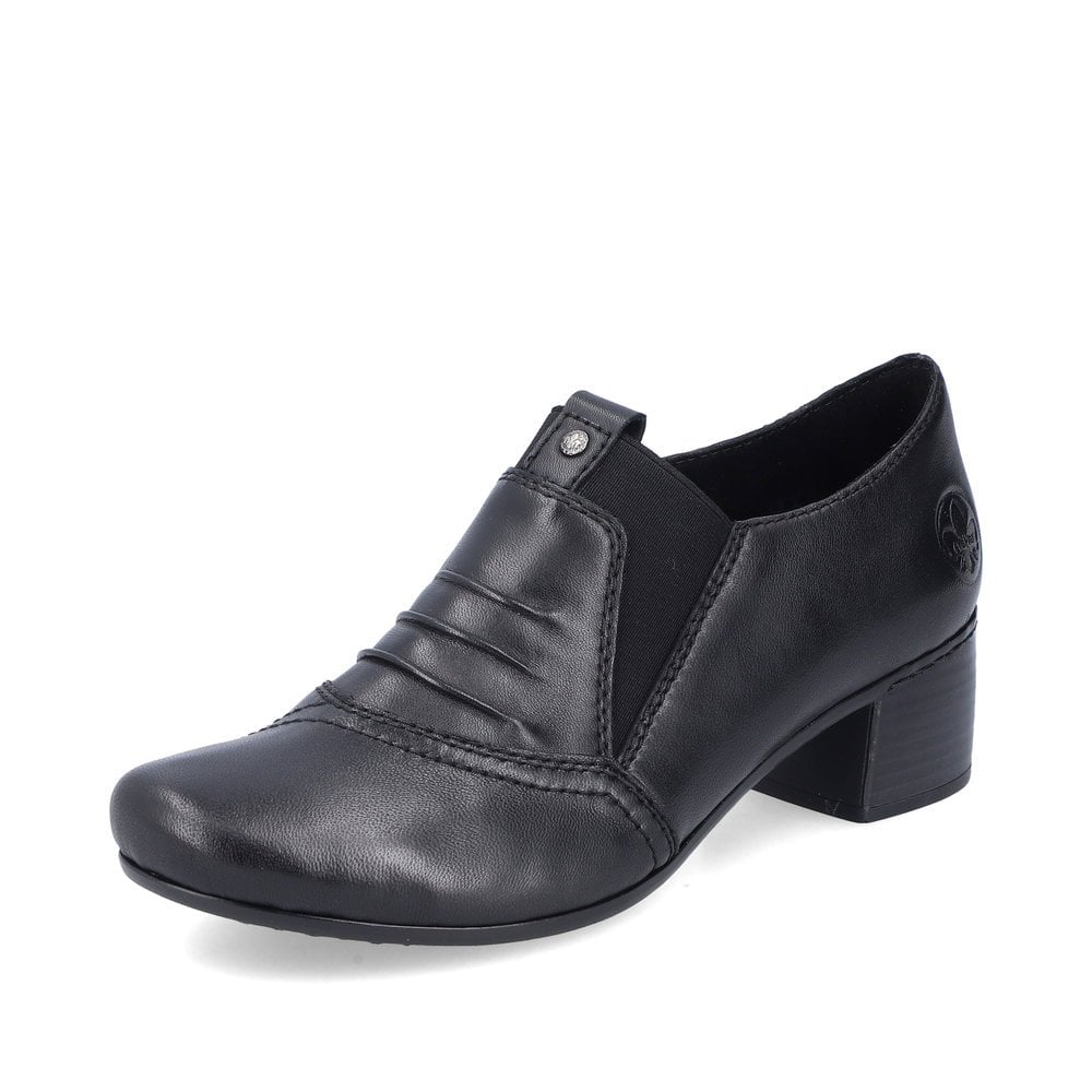 Rieker 41657 Ladies Slip On Leather Shoes Black