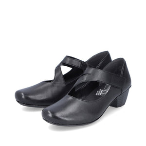 Reiker 41793 Leather Court Shoes - Black