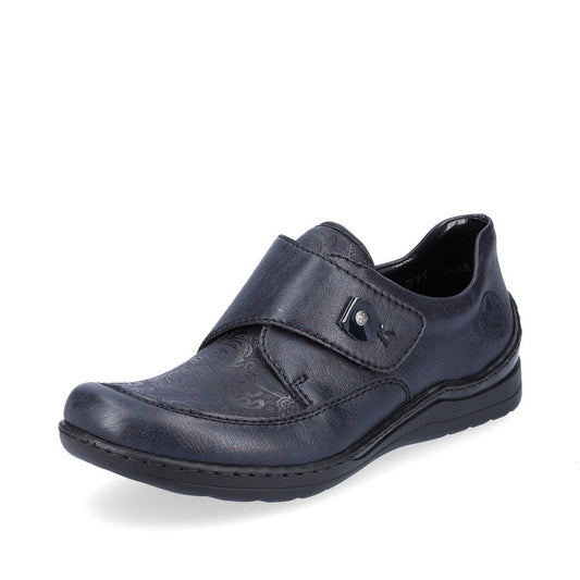 Rieker 48951 Blue Hook and Loop Shoes