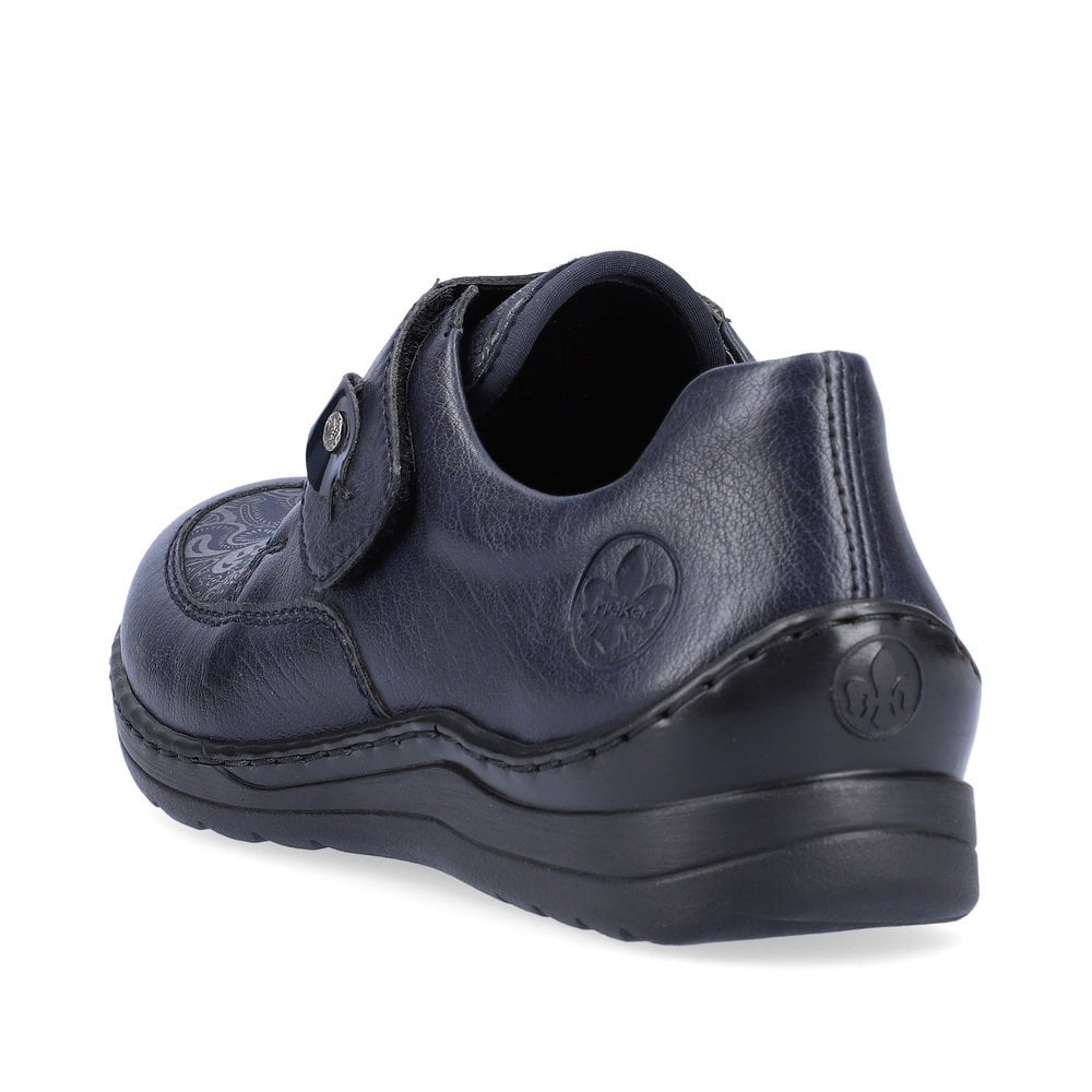 Rieker 48951 Blue Hook and Loop Shoes