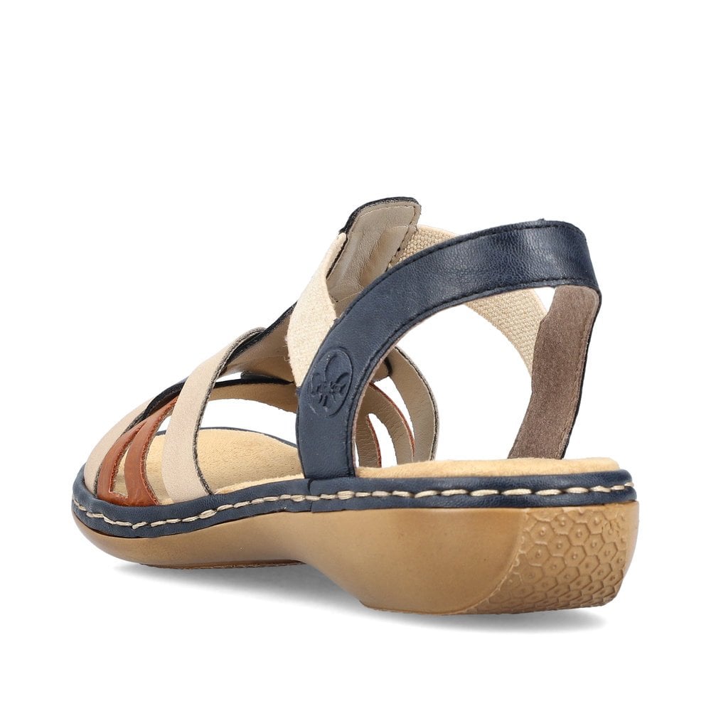 Rieker Navy/ Beige Mix Sandals 65918 - size 36 only