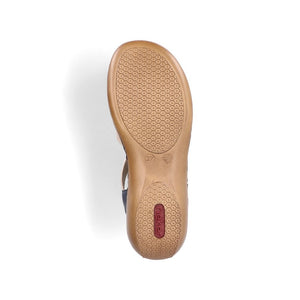 Rieker Sandals 65918 - Beige/ navy mix