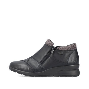 Reiker L4881 Ladies Slip On Leather Shoes - Black
