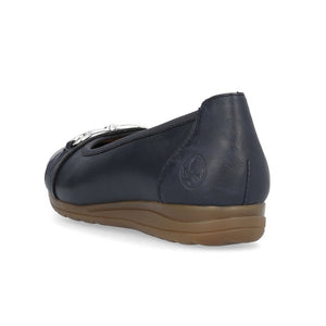 Rieker Leather Shoes L9360 - Navy