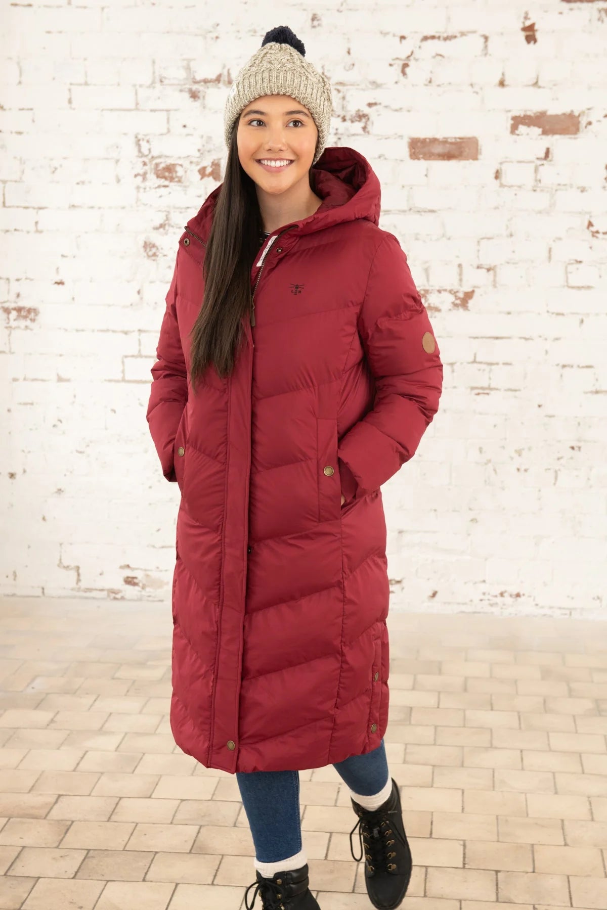 Lighthouse Savannah Padded Coat - Maroon