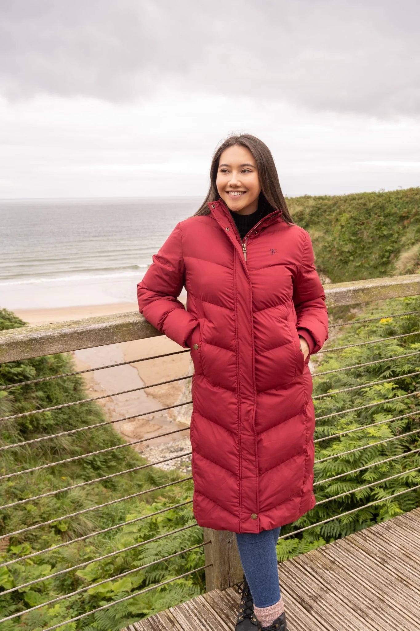 Lighthouse Savannah Padded Coat - Maroon