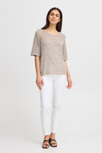 Load image into Gallery viewer, Fransa Bonita Short Sleeve Knitted Sweater - Silver Mink