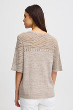 Load image into Gallery viewer, Fransa Bonita Short Sleeve Knitted Sweater - Silver Mink