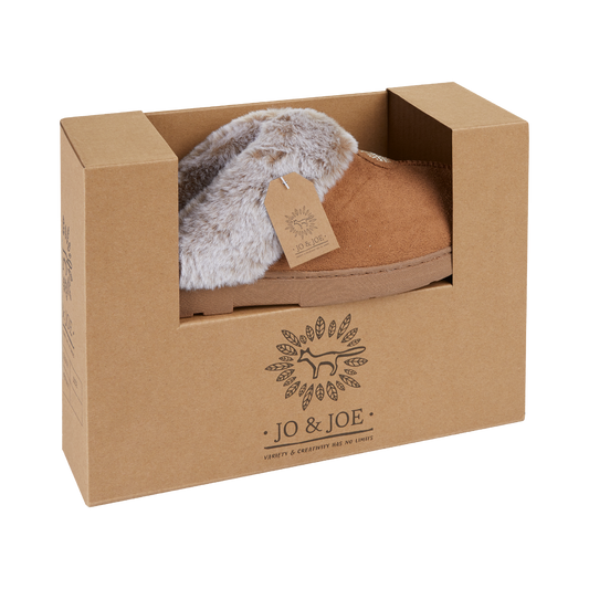 Jo & Joe Splendour Mule Slippers - Tan