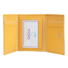 Load image into Gallery viewer, Mala Leather Moonflower Bee Trifold Purse - yellow or grey