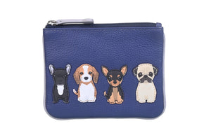 Mala Leather Best Friends Sitting Dogs Coin Purse