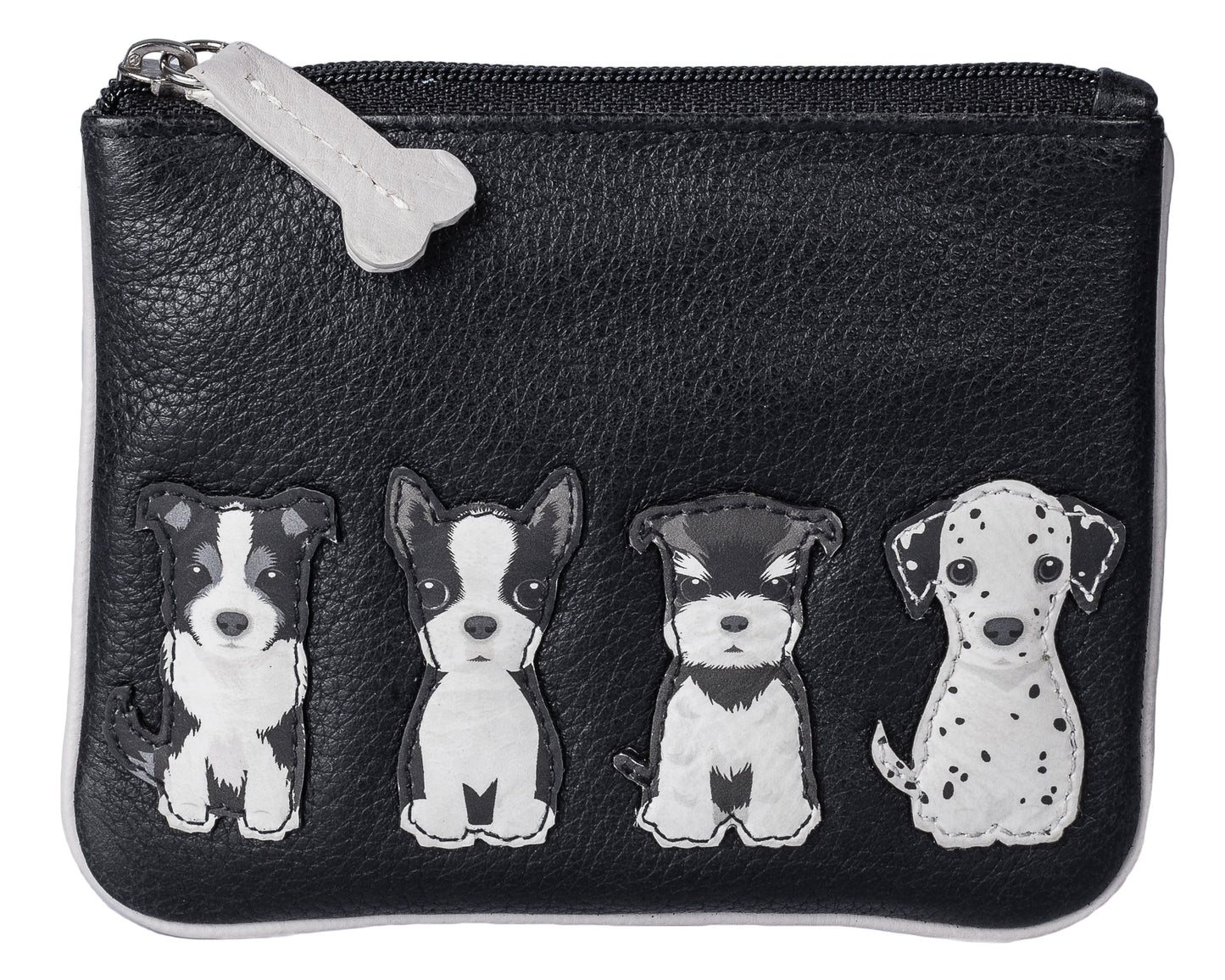 Mala Leather Best Friends Sitting Dogs Coin Purse