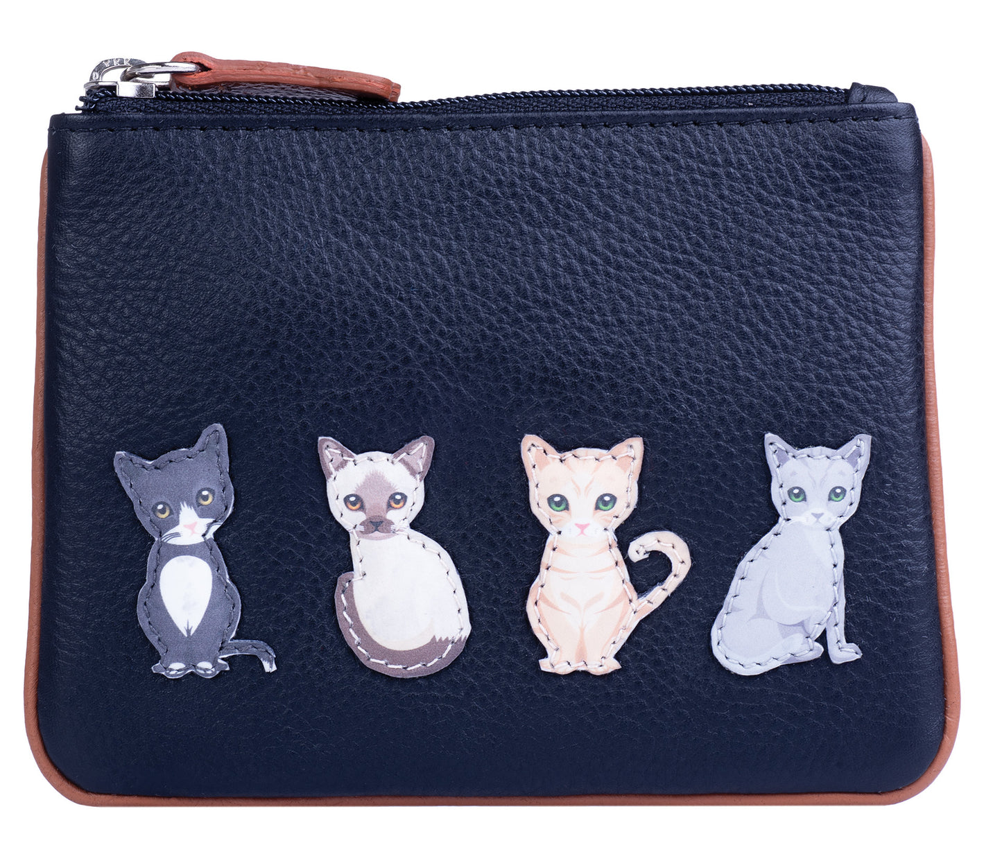 Mala Leather Best Friends Sitting Cats Coin Purse