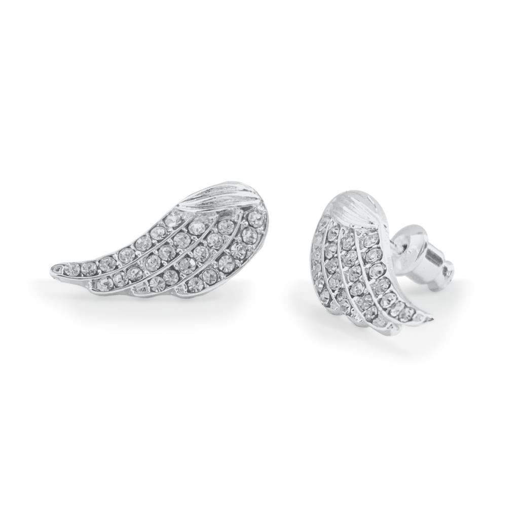 Life Charms Crystal Angel Wing Earrings