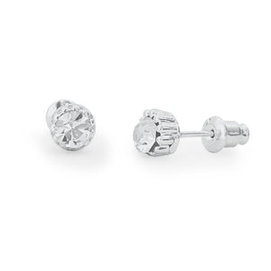 Life Charms Diamond Crystal Silver Earrings