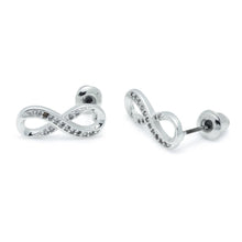 Load image into Gallery viewer, Life Charms Infinity Silver Earrings