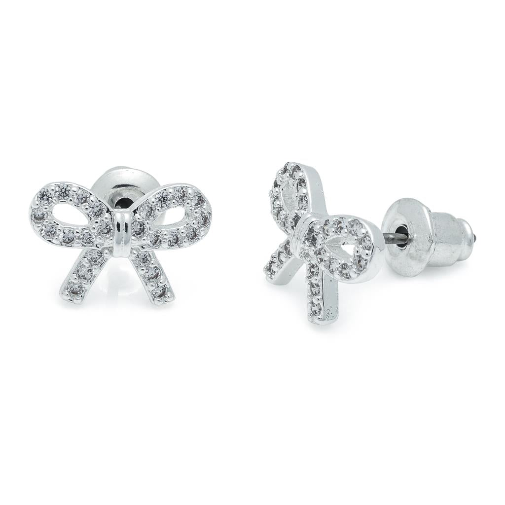 Life Charms Pretty Bows Silver Earrings