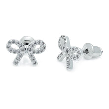 Load image into Gallery viewer, Life Charms Pretty Bows Silver Earrings