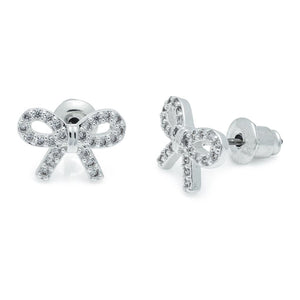 Life Charms Pretty Bows Silver Earrings