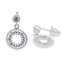 Load image into Gallery viewer, Life Charms Round Drops Silver Earrings