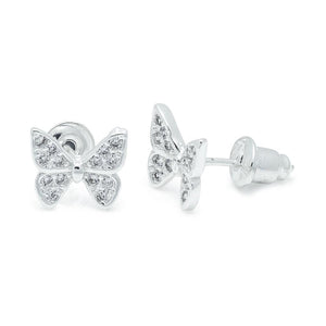 Life Charms Butterfly Silver Earrings